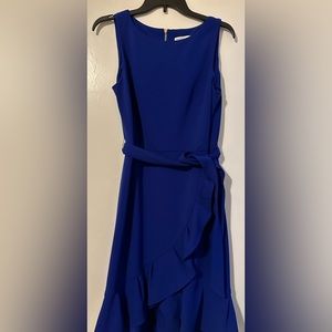 Calvin K. Blue ruffle sheath dress Size 10